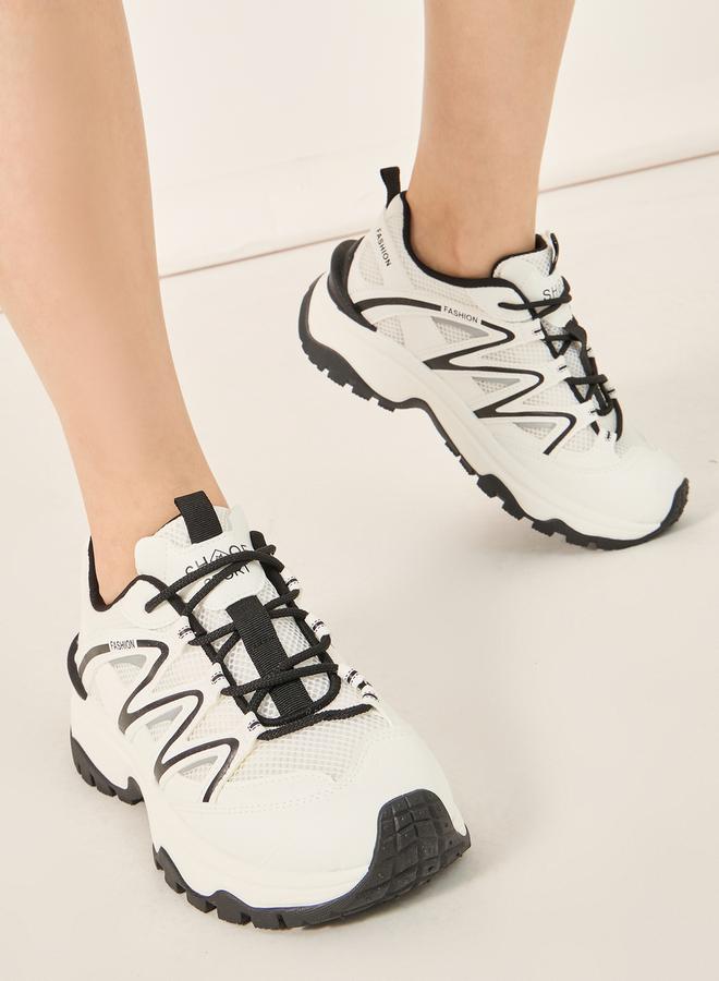 Styli Textured Chunky Sole Sneakers  - Image 1