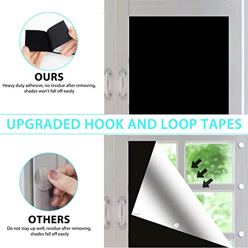BCJJ Portable Blackout Curtains, 157" x 57" No Drill Window Shades DIY, Velcro Black Out Window Cover, Temporary Blackout Blinds for Travel RV Car Bedroom - Image 2