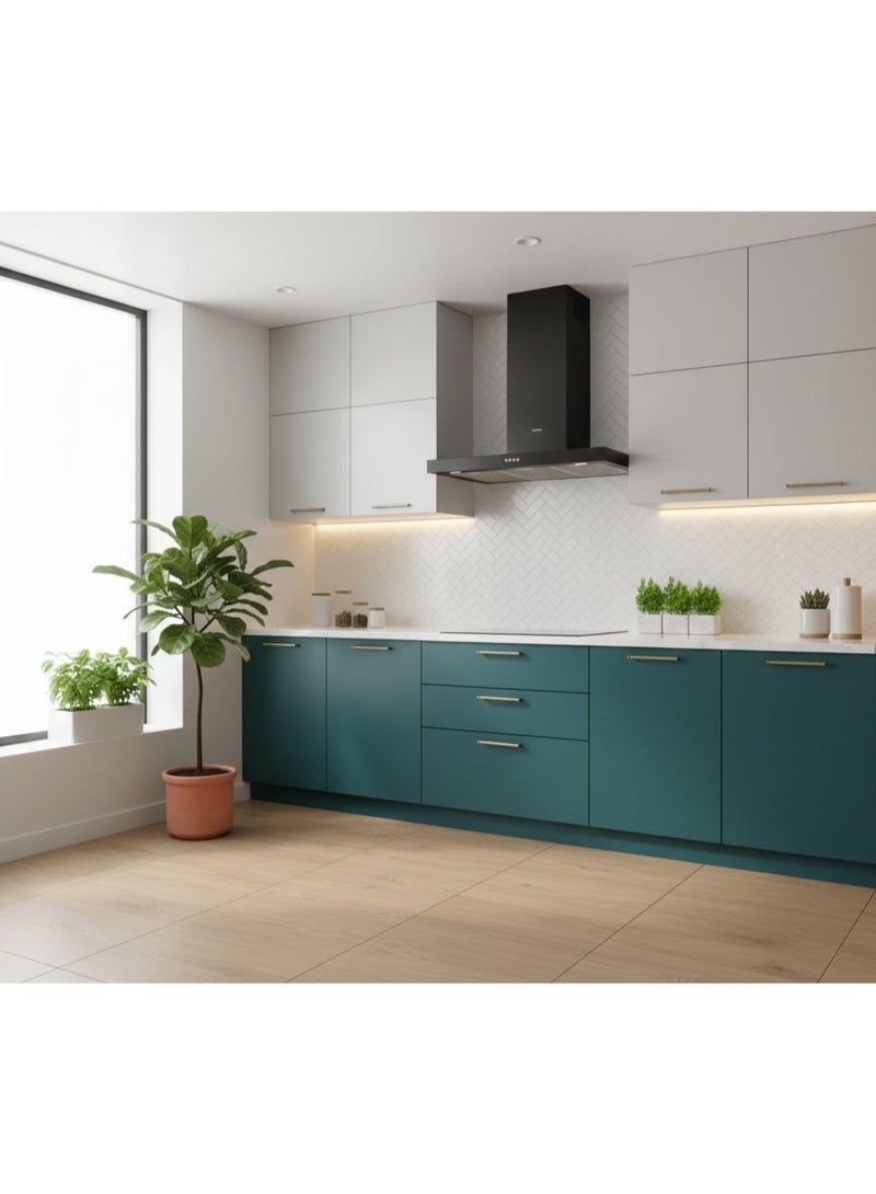 فابر Kitchen Cooker Hood, 90 cm Wall-Mount T-Shape, 710 m³/h Suction Power, 3-Speed + 1 Intensive, LED Lighting, Black Extra Matt, STILO COMFORT BK MATT A90 ( Made in Italy ) Wall Fixed 250 W 325.0618.783 Matte black - Image 2