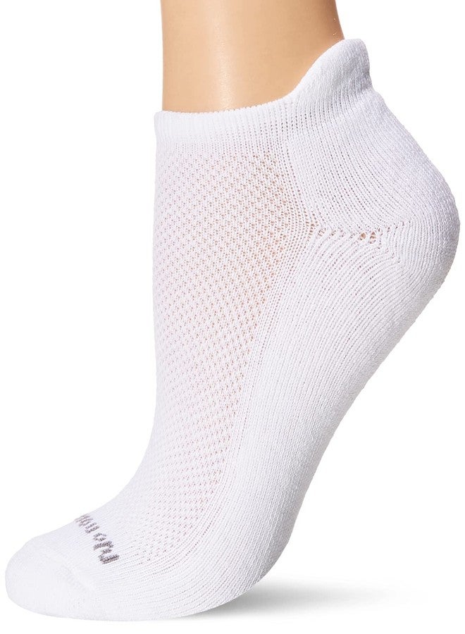 لا معنى جوارب نسائية شبكية قصيرة بدون ظهور مع عروة خلفية، لون أبيض، مقاس واحد (عبوة من 3 قطع) - Image 1