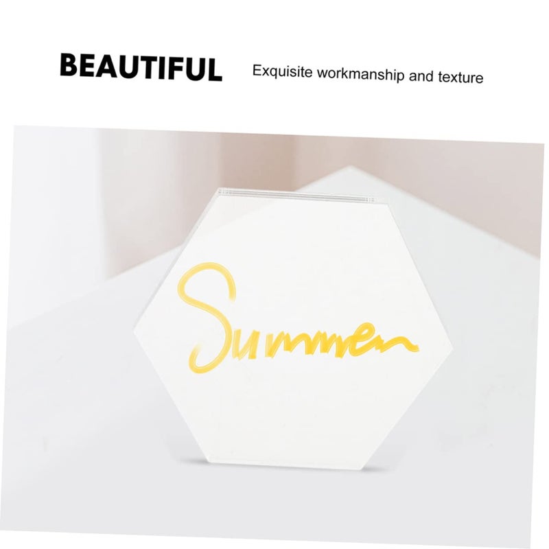 JECOMPRIS 10pcs Hexagonal Acrylic Painting Boards for DIY Decoration Thick Versatile Crafting Trays for Home Decor and Event Displays - Image 2