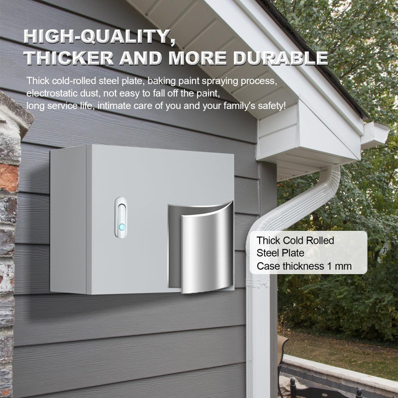 JINDOUZI Metal Electrical Enclosure Box, Indoor&Outdoor Electrical Junction Box, Dustproof and Moisture Proof Metal Electrical Box with Safety Lockï¼ŒUniversal Electric Equipment Enclosure Box - Image 2