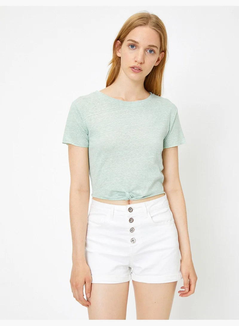 كوتون Crew Neck T-Shirt