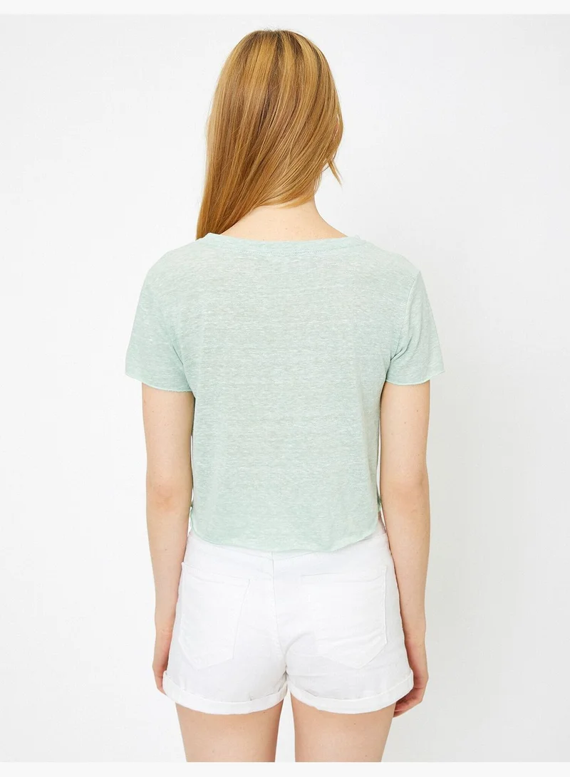 كوتون Crew Neck T-Shirt