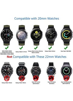 KASTWAVE For Galaxy Watch 4 Bands For Galaxy Watch 4 Classic Band 20Mm Nylon Strap Compatible For Samsung Galaxy Watch 4 40Mm 44Mm For Galaxy Watch 4 For Classic 42Mm 46Mm  - Image 2