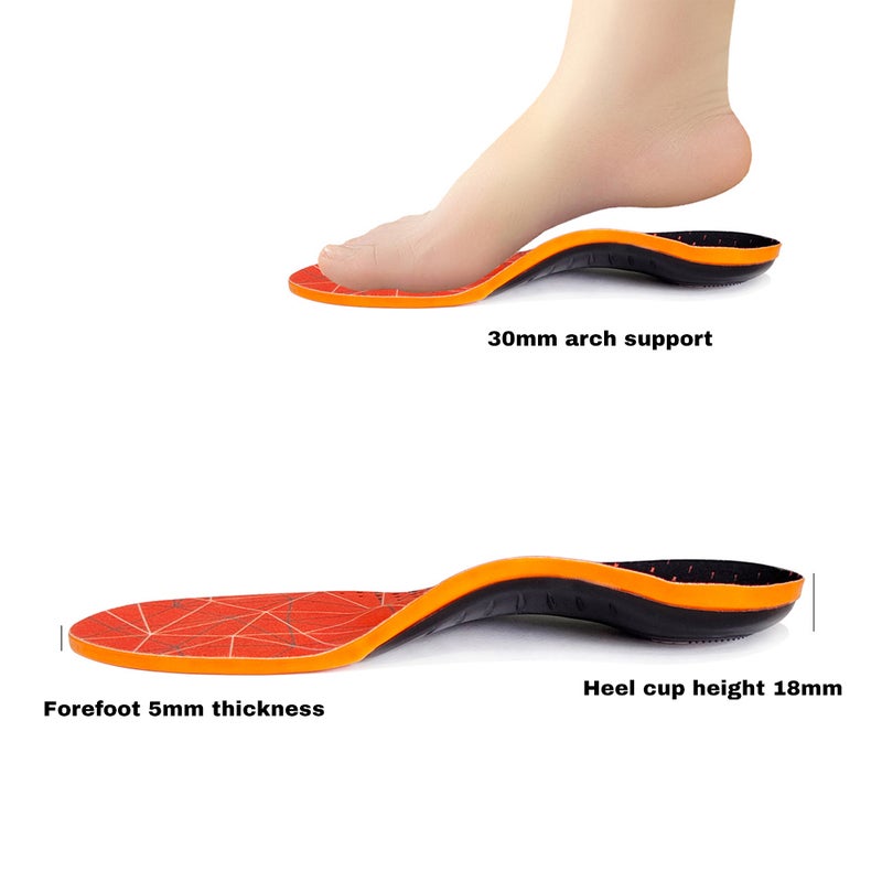 Plantar Fasciitis Insoles for Men and Women, Multi-Purpose Arch Support Orthotic Inserts for Flat Feet, High Arch, Foot Pain - Image 5