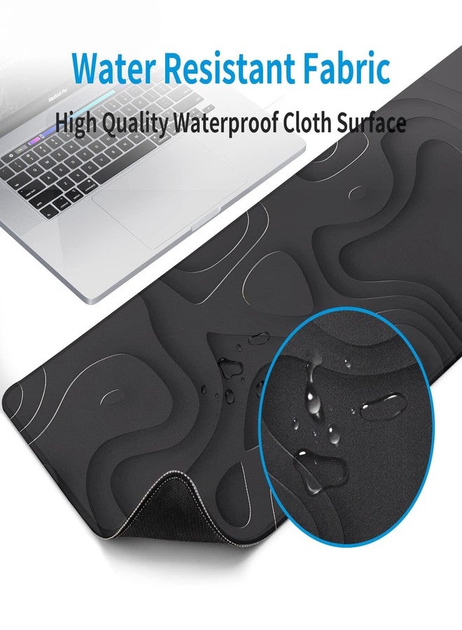 Llzdeuan Large Anime Gaming Mouse Pad Black Solid Geometry Desk Pad Computer Keyboard Mat Non-Slip Rubber Base Office Decor Waterproof Mouse Mat - Image 5