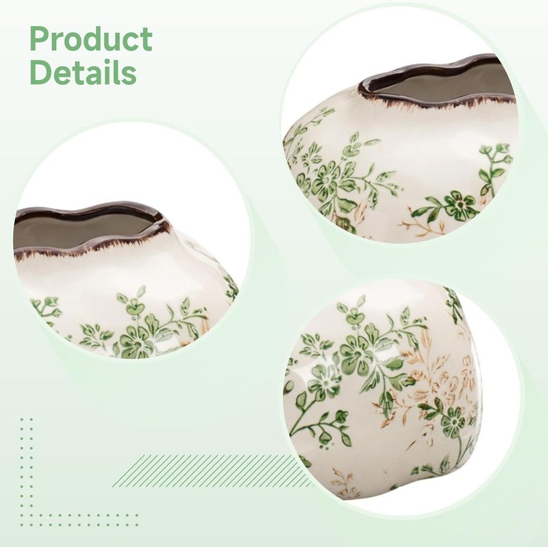 Floral Ceramic Tissue Box, Decorative Cover with Refined Design, Smooth Wide Opening, Multi-Color Tissue Holder, for Home Office - Image 2