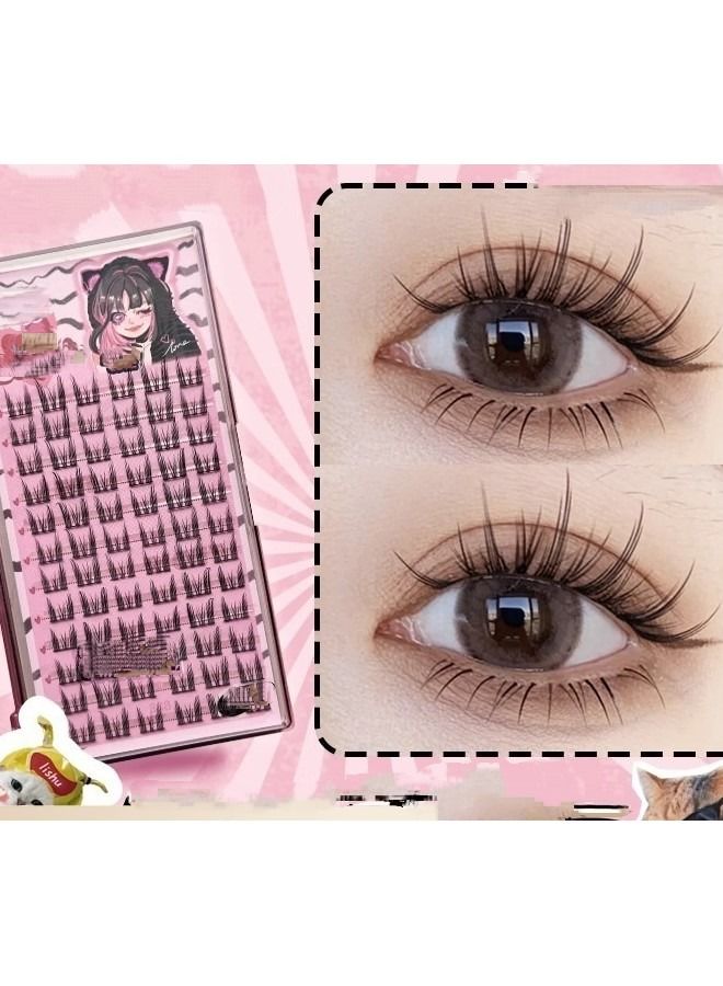 72 Clusters Of Cartoon Natural False Eyelashes Suitable For Daily Dating Commuting Cosplay Makeup Parties（Size：12-14MM） - Image 1