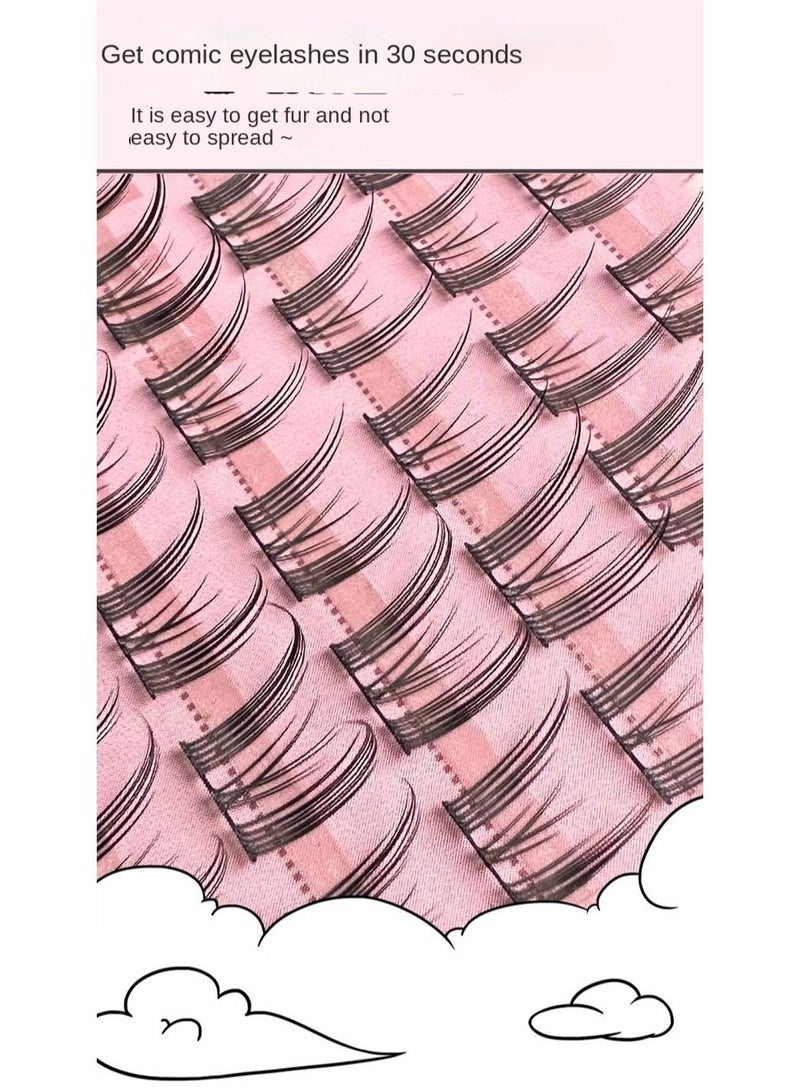 72 Clusters Of Cartoon Natural False Eyelashes Suitable For Daily Dating Commuting Cosplay Makeup Parties（Size：12-14MM） - Image 2