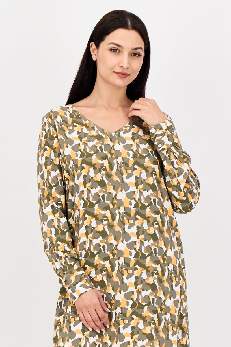 Fire & Glory Women Camouflage Midi Dress, Multicolor - Image 3