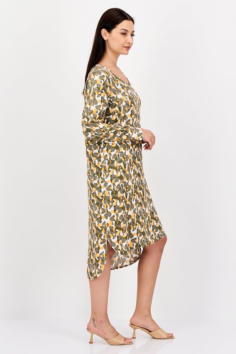 Fire & Glory Women Camouflage Midi Dress, Multicolor - Image 4