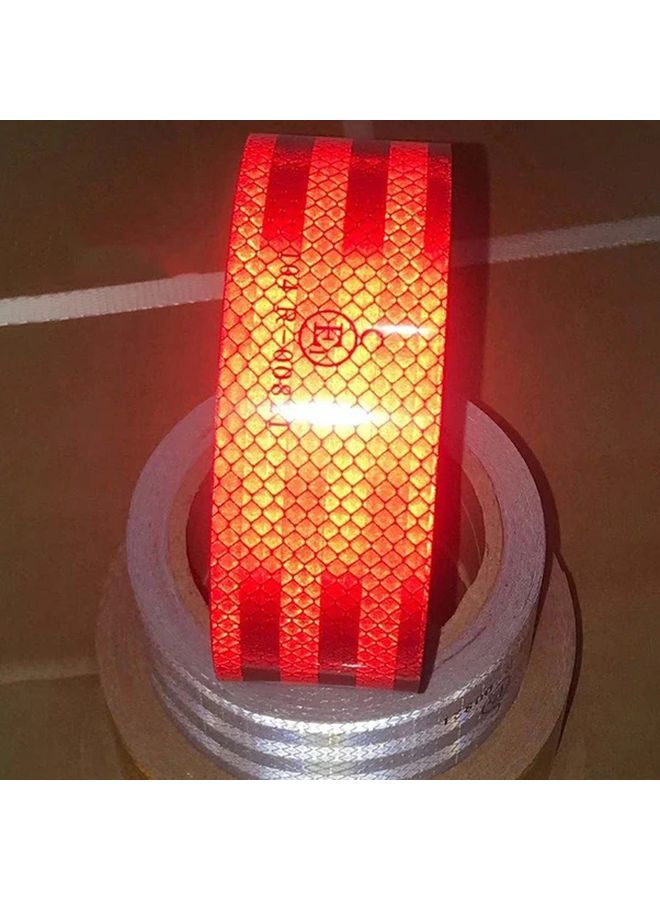 196 85 Inch Reflective Warning Strip Red And White Car Motorcycle Safety Tape - Image 5