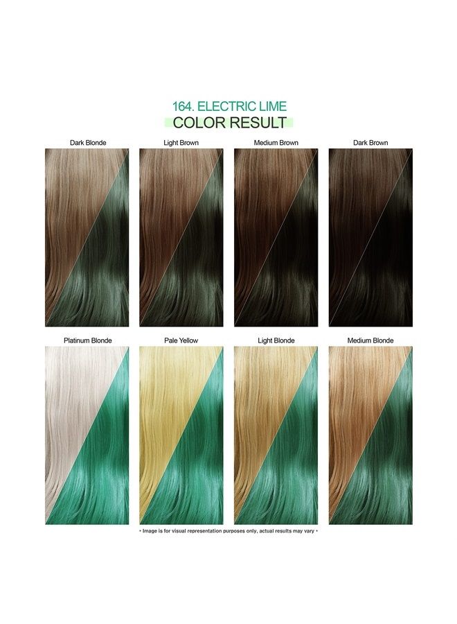 Adore Semi Permanent Hair Color - Vegan and Cruelty-Free Hair Dye - 4 Fl Oz - 164 Electric Lime (Pack of 1) - Image 3