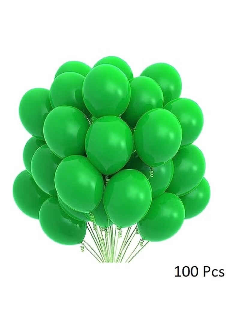 100 قطعة من البالونات الخضراء