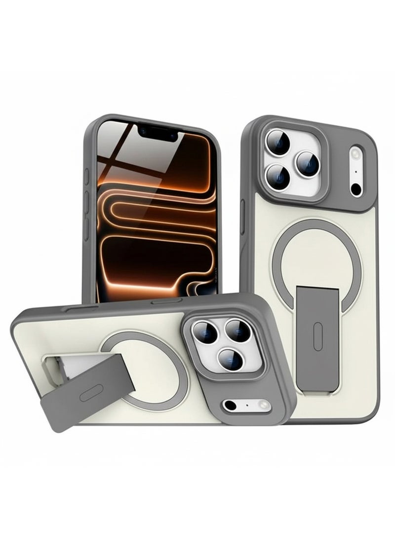 CATANES Magnetic Shockproof Case for iPhone 17 Pro Max - Kickstand Back and Camera Guard - Titanium Grey - Image 1