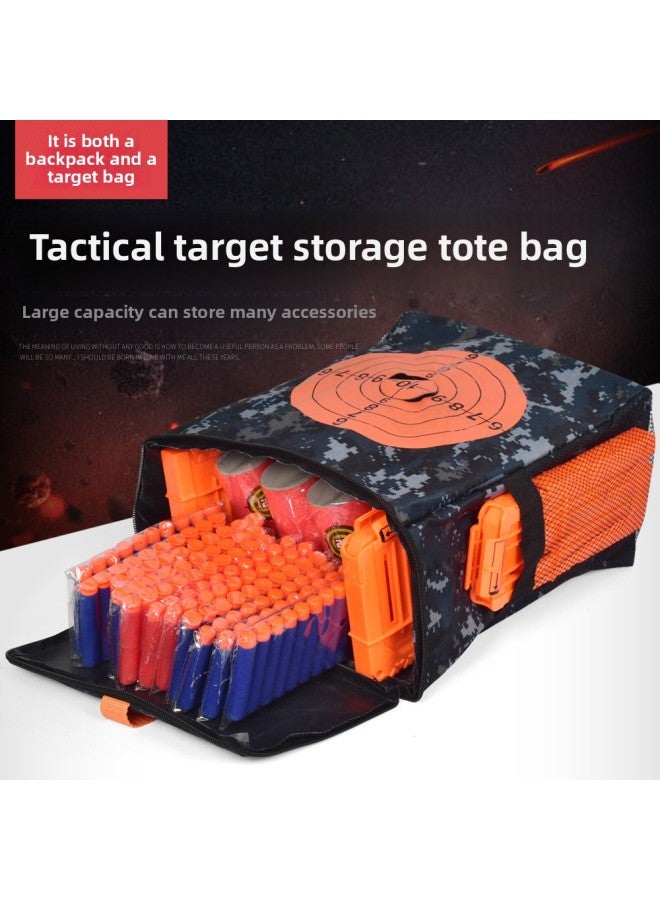 Direct Sales Compatible With Nerf Target Bag Storage Bag Tactical Backpack Storage Bag Soft Bullet Gun Bullet Target Bag-Color:Aim Target Tote Bag  - Image 1