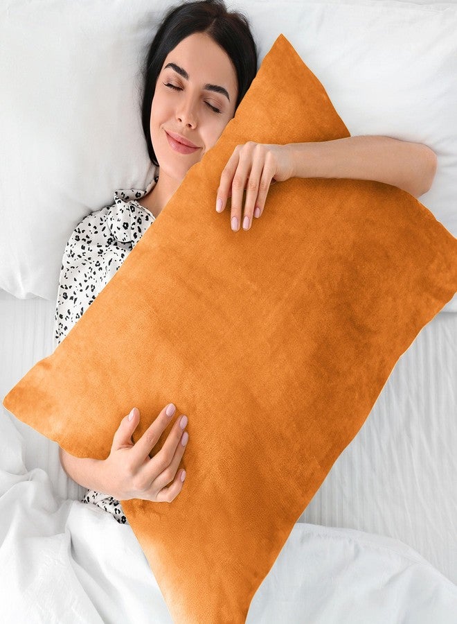 بيديليت أغطية وسائد من الفلانيل من بيدلايت (20 × 26 بوصة، برتقالي محروق) - Image 5