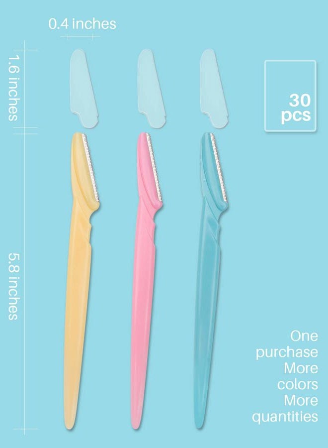 MoHern Dermaplaning Tool for Face, 30 Pcs Dermaplane Razor for Face, Multipurpose Face Razors for Women and Men, Multi-Color - Image 2