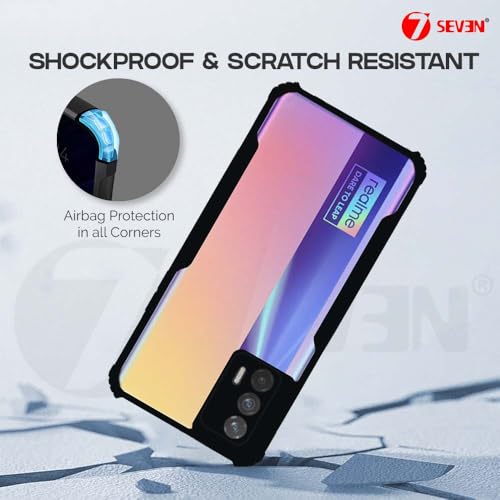 7-Seven 7SEVEN® Ipacky Back Cover for Realme X7 Max | Realme GT Mobile Back Case Shock Proof Design Camera Edges Protection Crystal Clear Phone Case Precise Cutouts Matte Black Soft Bumper Phone Cover - Image 4