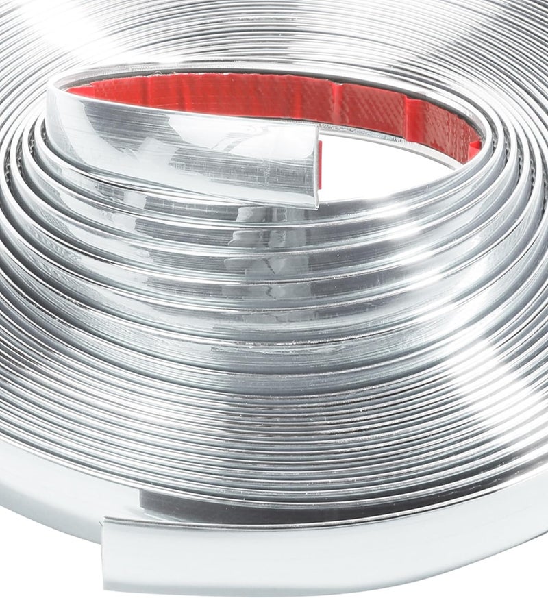 UBOG 25FT Chrome Trim,Chrome Trim Molding,Car Accessories Chromes Strips for Cars,Body Side Molding Trim,Chromes Trim Tape,1/2" Automotive Trim Molding for Used on Car Bumpers,Sides,Door,Roofs - Image 1