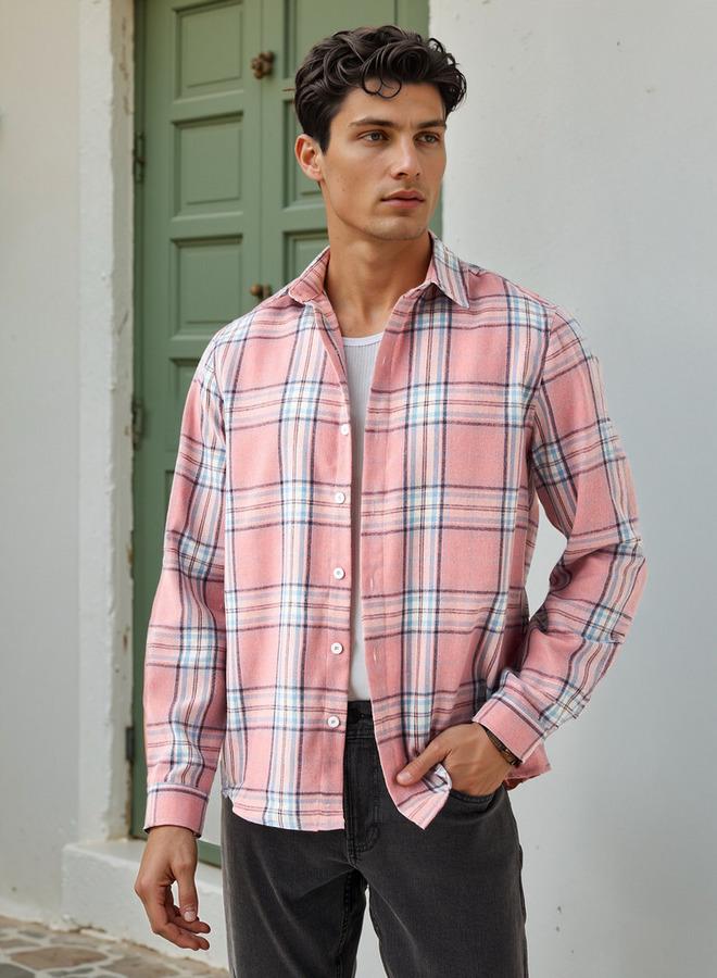 Lee Cooper Regular Fit Checked Collared Shirt - Image 2