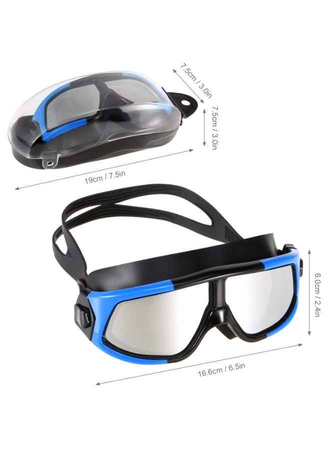 DEXO Biofuse Rift Swimming Goggles – Anti-Fog, Wide Vision, UV Protection, Soft Flexible Comfort Fit with Easy Adjust Strap (Blue/Black) - Image 3