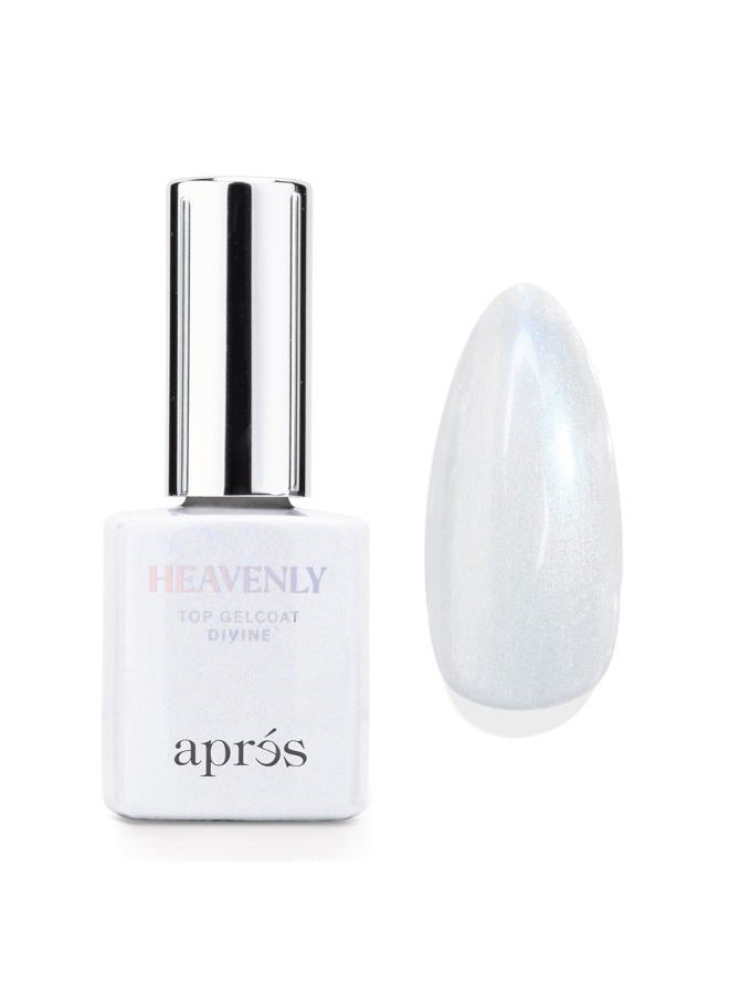 APRÉS Apres Heavenly Top Gelcoat, 15ml Non-Stick Gel Polish, Long Lasting Shimmering Finish (Divine, Ml) - Image 1