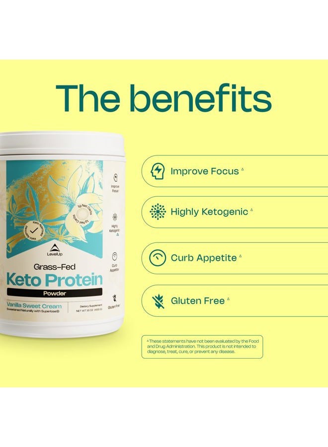 LevelUp Grass-fed Keto Protein Powder: Collagen Peptides | Pure C8 MCT Oil | Irish Butter | Whey Protein Isolate | Best Ketogenic Protein Shake Supplement | ® (Chocolate Cream) - Image 3