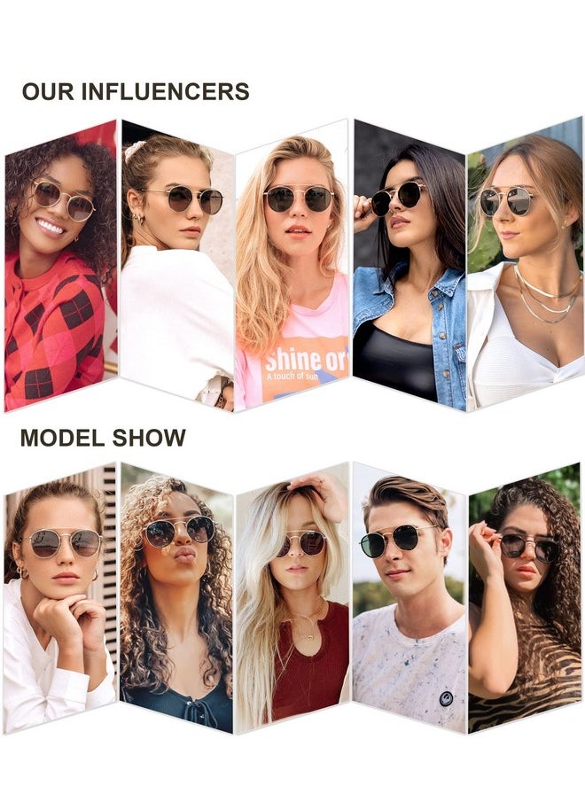 Sojos Retro Round Double Bridge Polarized Sunglasses For Women Men Vintage Circle Uv400 Sunnies Sj1104 Greygrey  - Image 4