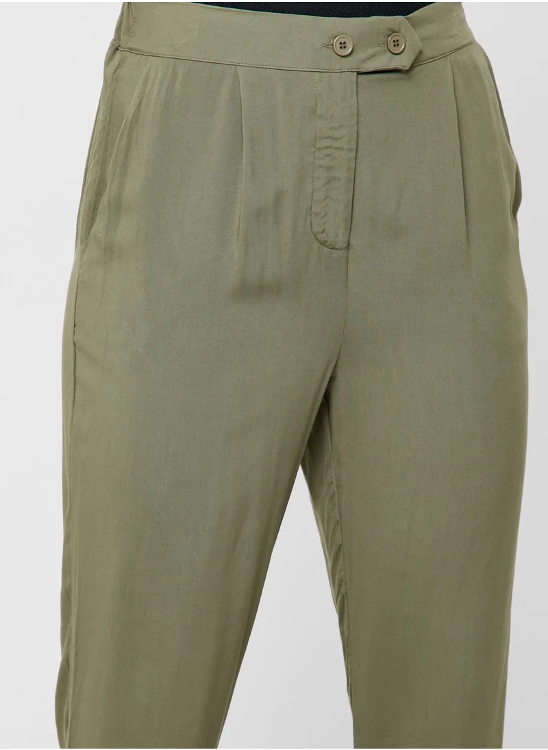 Cotton On Button Detail Tapered Pants