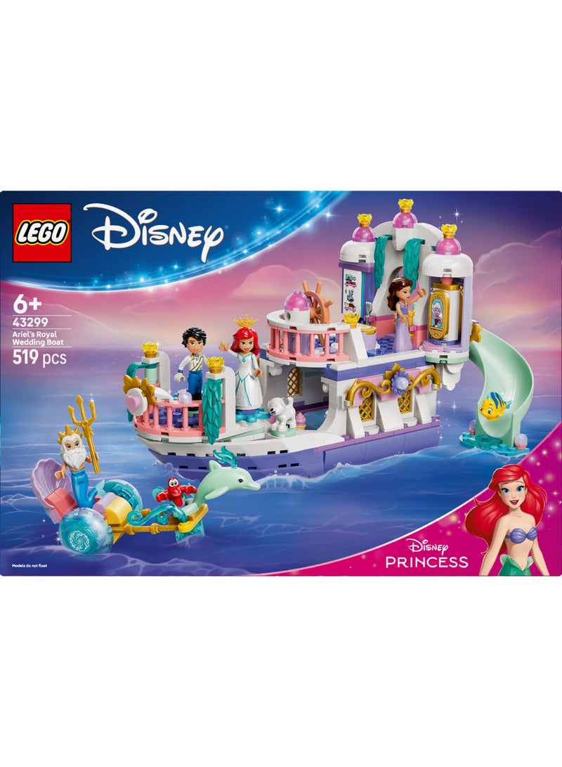 LEGO Disney Princess Ariel's Royal Wedding Boat Set 43299 (Age 6+, 519 Pieces) - Image 3