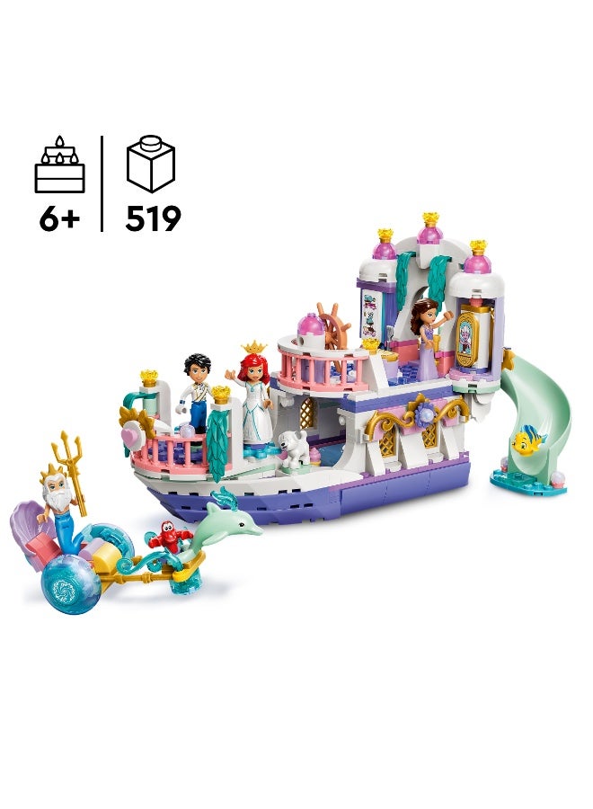 LEGO Disney Princess Ariel's Royal Wedding Boat Set 43299 (Age 6+, 519 Pieces) - Image 4