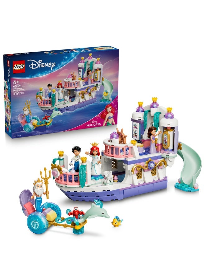 LEGO Disney Princess Ariel's Royal Wedding Boat Set 43299 (Age 6+, 519 Pieces) - Image 1