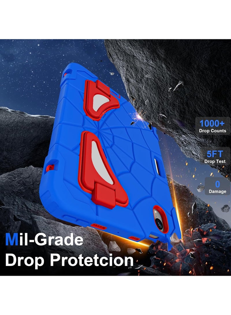 VKL Case for iPad Mini 7 2024/iPad Mini 6 2021 8.3 inch,Kids Friendly Case with Pencil Holder,Foldable Kickstand Thickned Cornor Heavy Duty Shockproof iPad Mini 7/6 Cover (Blue Red) - Image 2