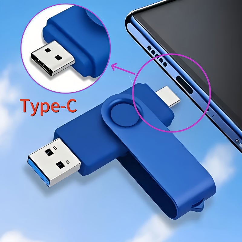 Red USB 2.0 Type C OTG Flash Drive 116GB Dual Connection Portable - Image 2