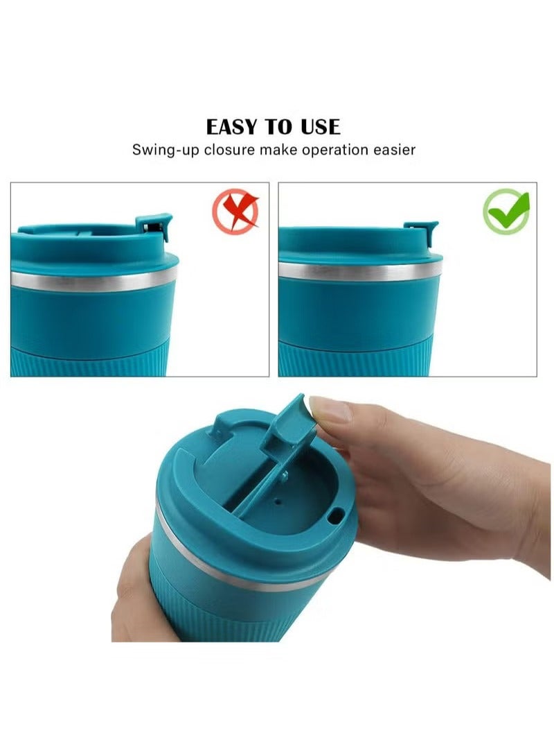 Arabest 510ml Stainless Steel Coffee Cup, Vacuum Insulated Travel Mug for Home Office Outdoor Works Great for Ice Drinks and Hot Beverage（Blue）  - Image 3