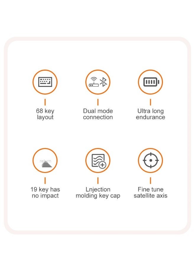 Free wolf Freewolf K68 Bluetooth Wireless Dual-Mode Mechanical Keyboard - Image 3