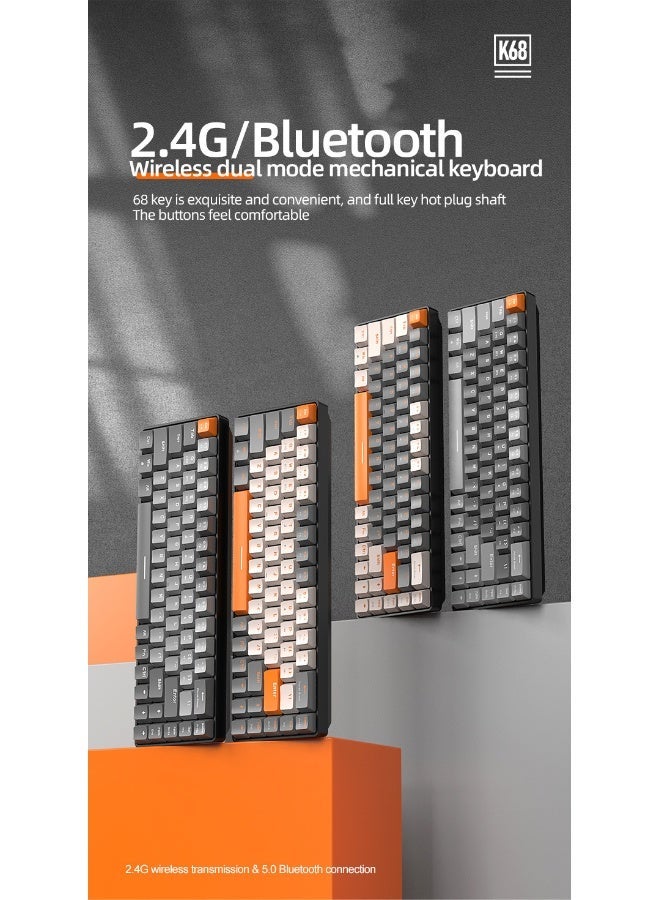 Free wolf Freewolf K68 Bluetooth Wireless Dual-Mode Mechanical Keyboard - Image 2