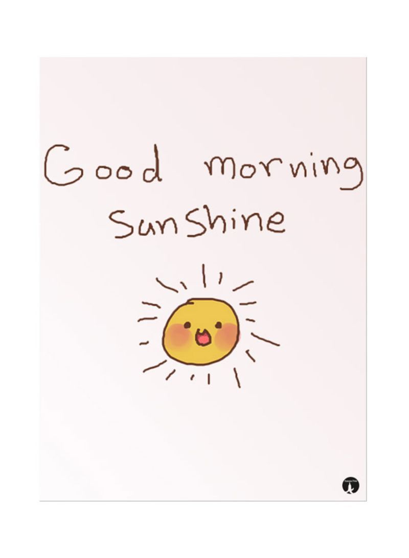 RKN Metal Plate Of English Phrases Poster Pink/Brown