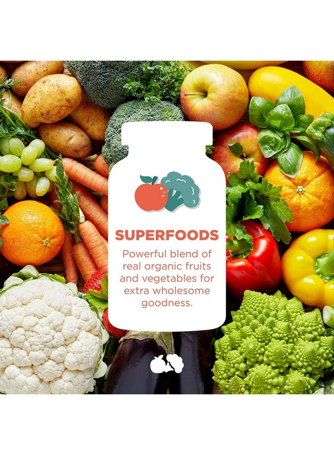 Hyland's Kids Multivitamin + Superfoods Boost, Sugar Free Natural Strawberry Flavored Gummies with Fruits & Veggies Blend, 60ct Bottle - Image 5