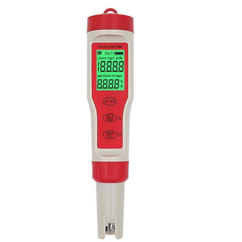 Digital pH Meter with Temperature and Salinity Measurement