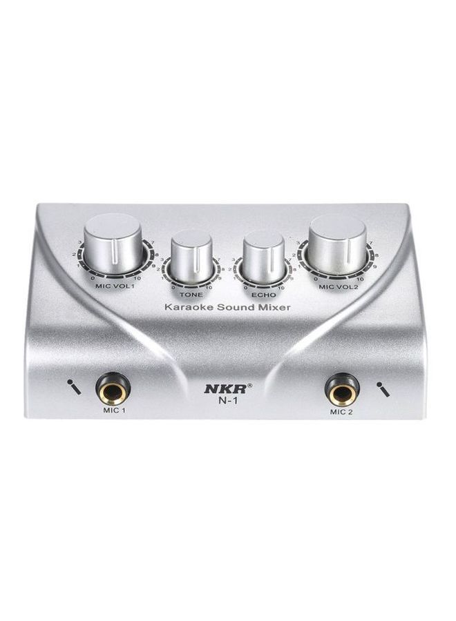 NIBEMINENT Karaoke Sound Mixer I1787-A Silver - Image 1