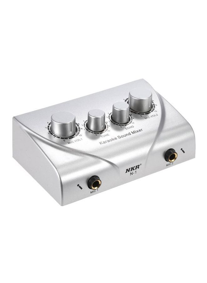 NIBEMINENT Karaoke Sound Mixer I1787-A Silver - Image 2