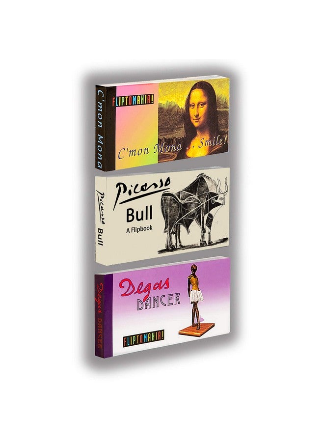 فليبتومانيا مجموعة فليبتومانيا من ثلاثة كتب متحركة فنية: ديغا، الموناليزا، بيكاسو - Image 1