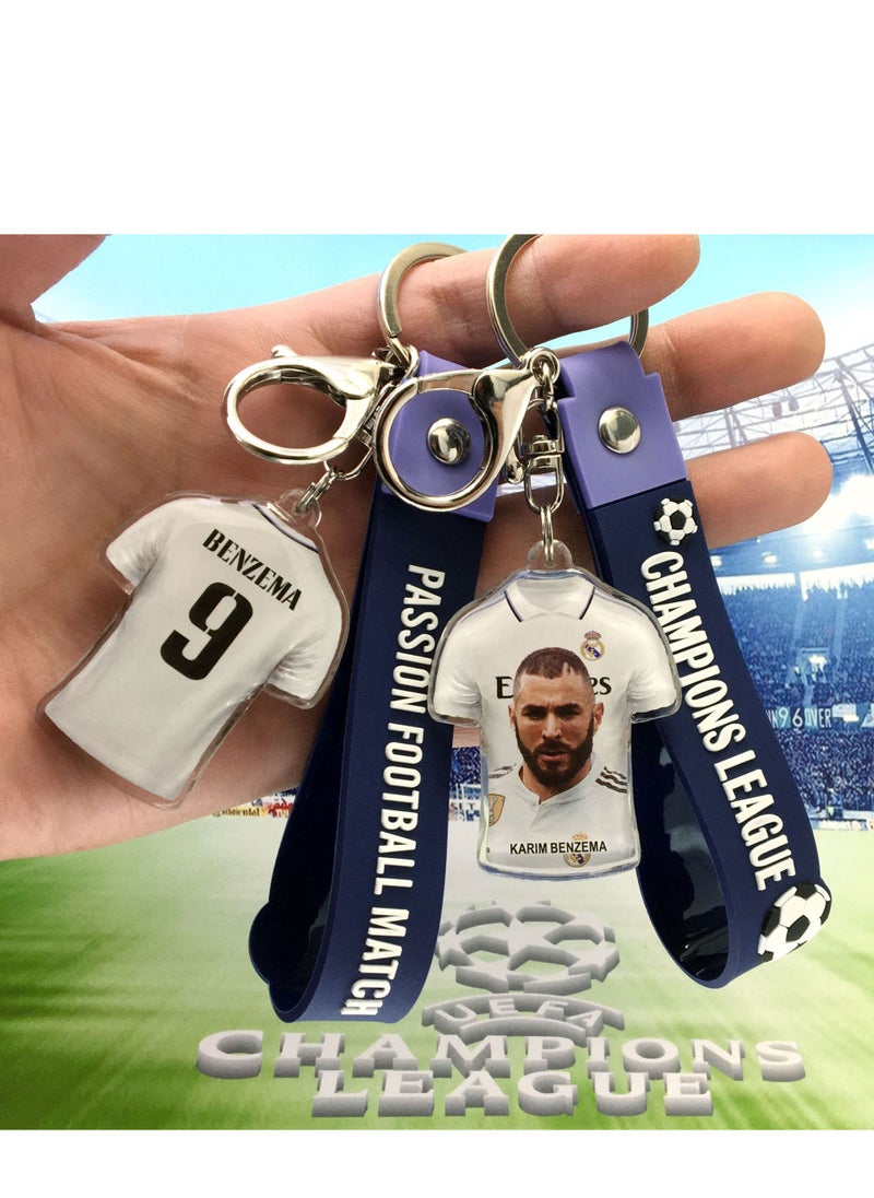 Generic Benzema Real Madrid Keychain White 