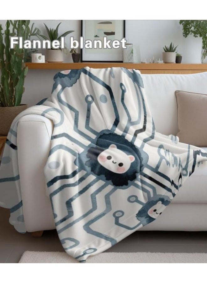 general Children's or student cartoon flannel thin blanket (warm and comfortable, suitable for sleep, games) 100cm*150cm - 1045 - Image 4