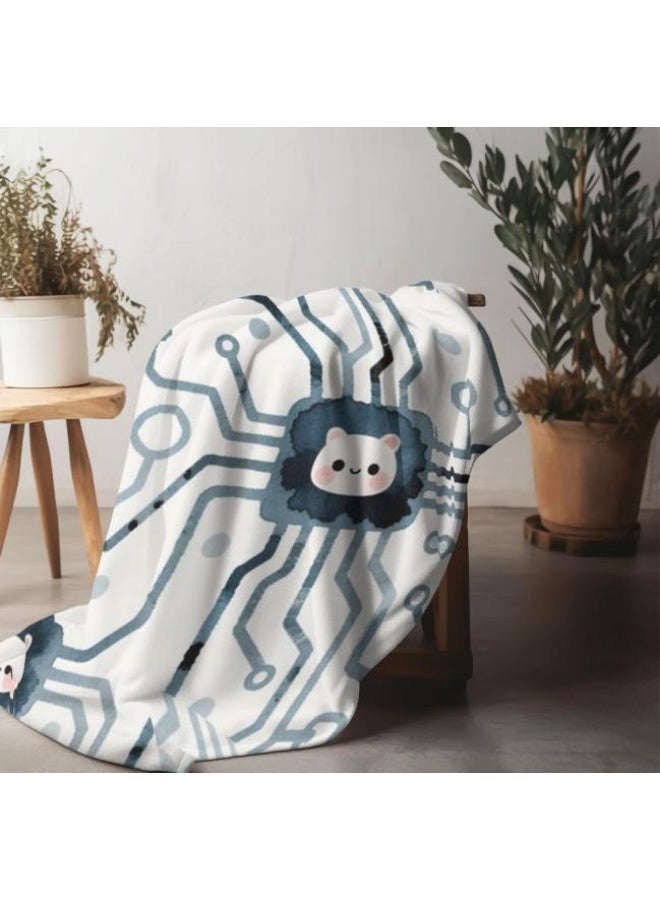 general Children's or student cartoon flannel thin blanket (warm and comfortable, suitable for sleep, games) 100cm*150cm - 1045 - Image 3