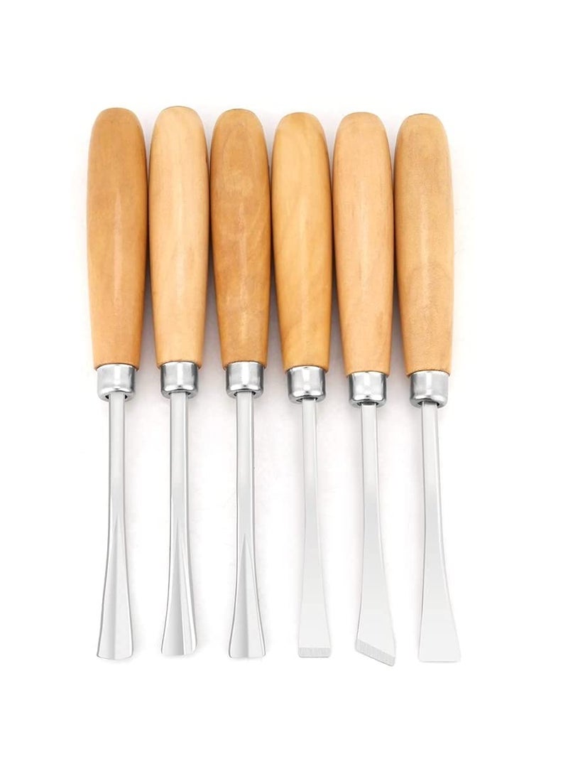 deziine DEZIINE Heavy Duty 6 Pcs Wood Carving Chisel Set for Home Professional Use  - Image 4