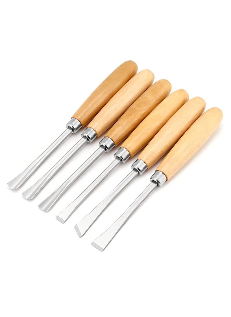 deziine DEZIINE Heavy Duty 6 Pcs Wood Carving Chisel Set for Home Professional Use  - Image 1